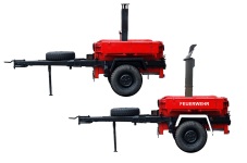 NPE Modellbau NA88302 - H0 Feldküche FKÜ 180/72 - Feuerwehr (2 Stück)